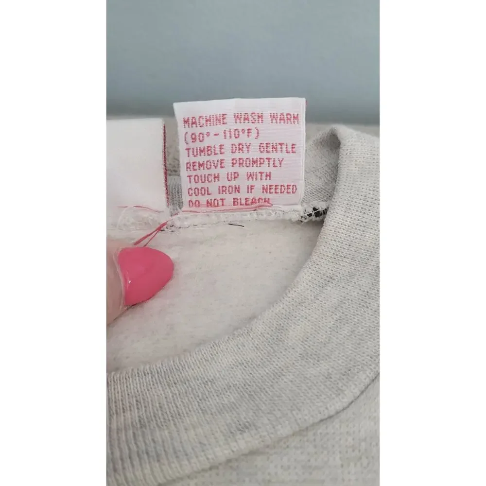 Vintage 90s PONY Kids Crewneck Sweatshirt Cropped Color Block NOS Youth L 12-14
